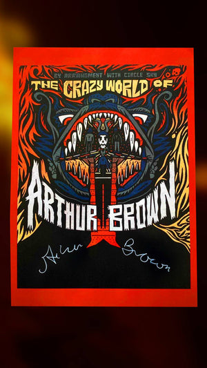 The Crazy World Of Arthur Brown Tour Poster! *Signed by Arthur Brown*  -     (ORANGE VERSION)