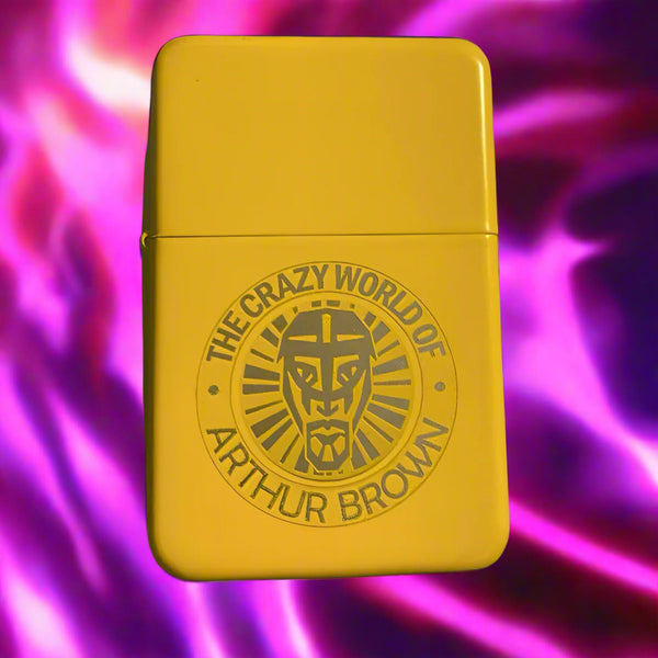 Petrol Lighter - Branded with the official band logo and box *SIGNED BY ARTHUR BROWN* ! 🔥 (Yellow Edition)